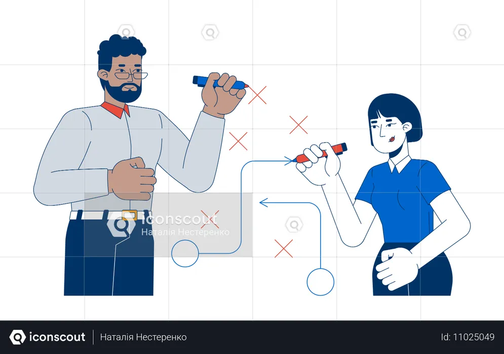 Resolução colaborativa de problemas no trabalho  Ilustração