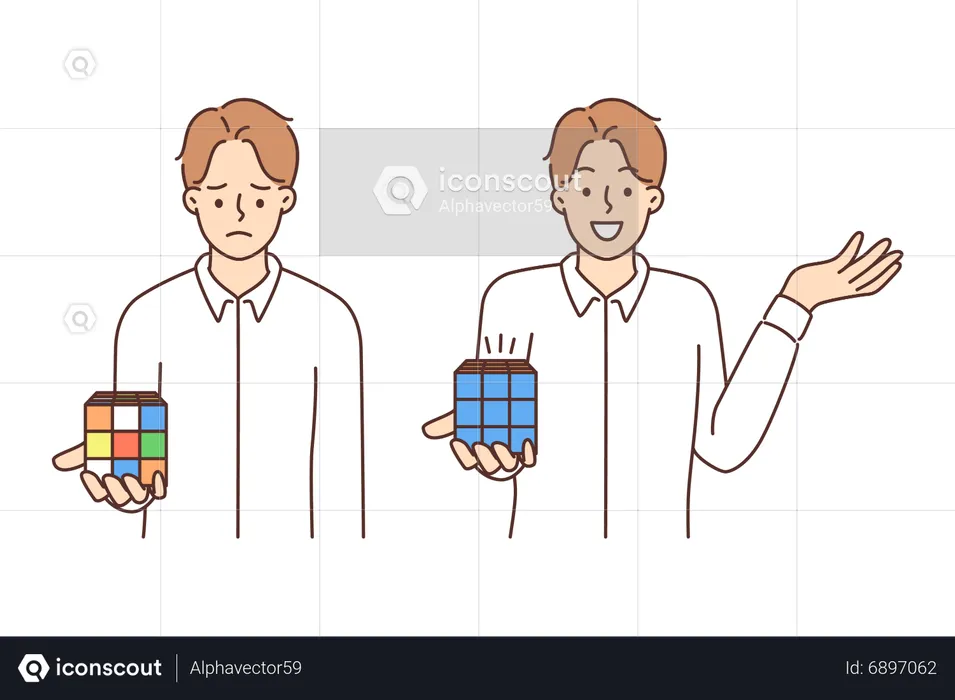 Résoudre le rubik cube  Illustration