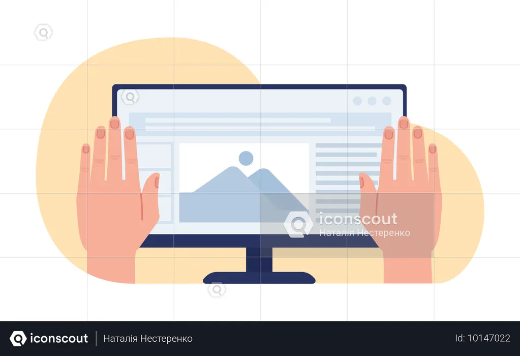 Responsive website design for computer device  Illustration