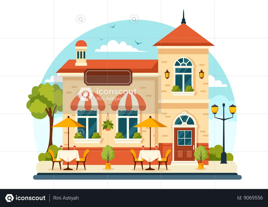 Restaurant espagnol  Illustration