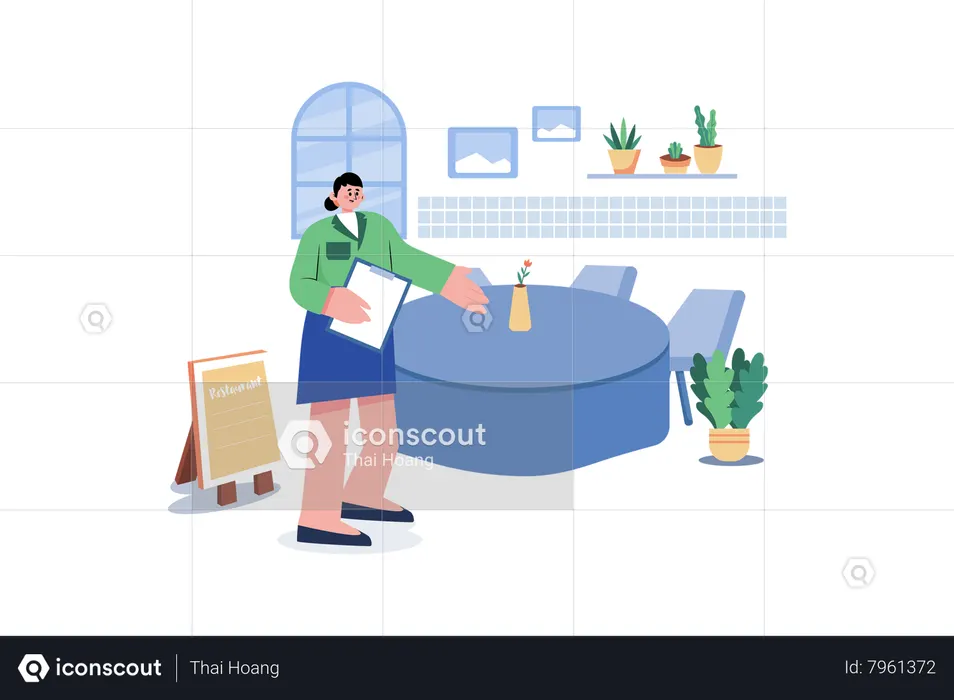 Restaurant Service  Illustration