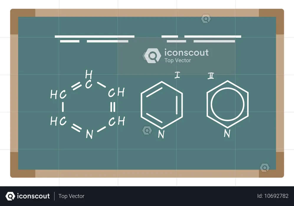 Resultados de experimentos científicos y fórmula molecular  Ilustración