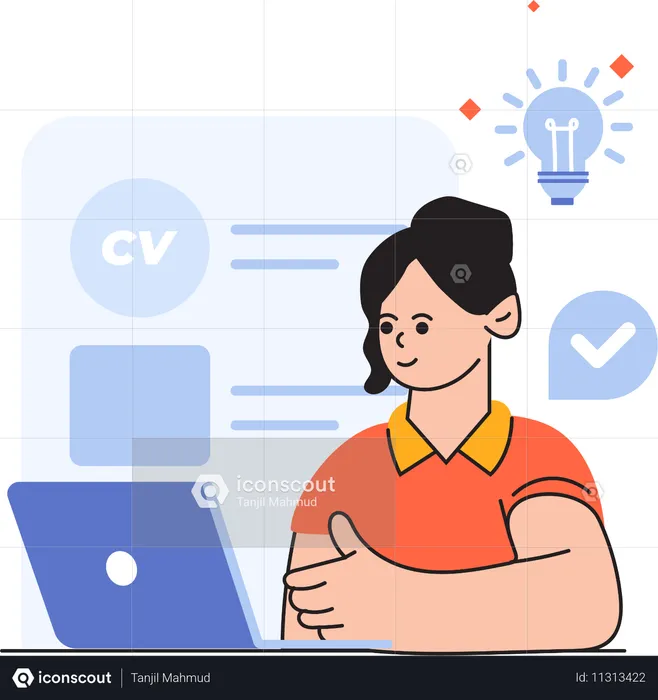 Resume Checking  Illustration