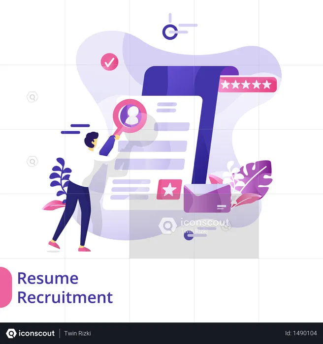 Resume Recruitment  Illustration