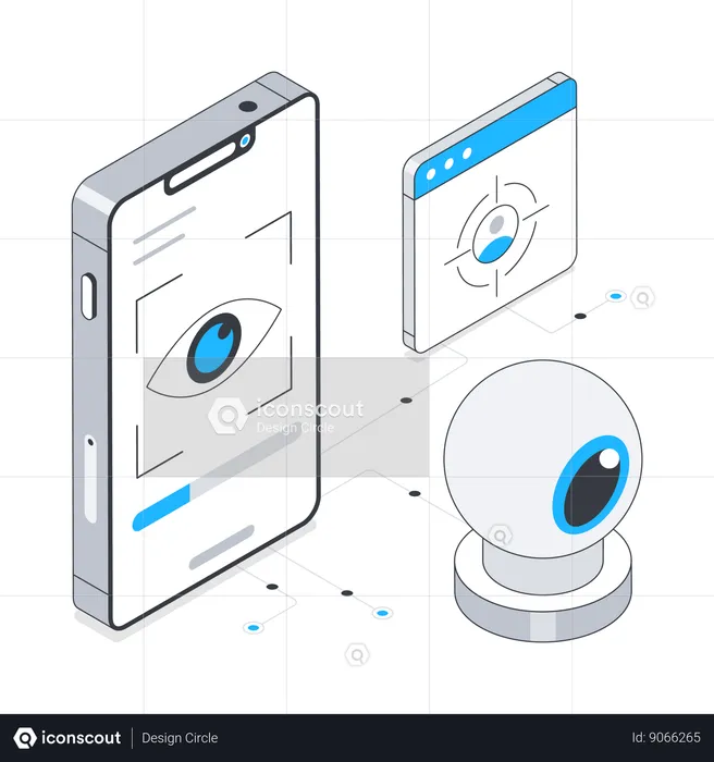 Retina Scanning  Illustration