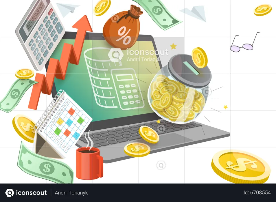 Retirement Calculator  Illustration