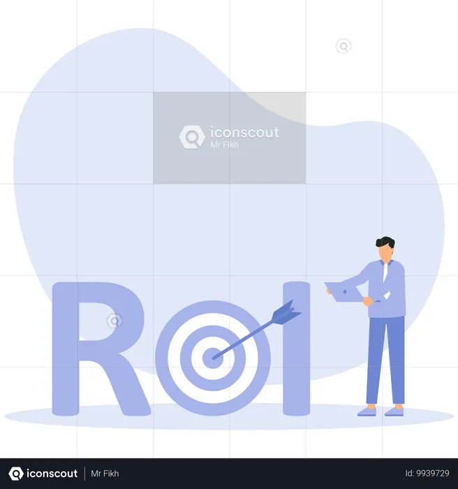 Retorno do investimento ROI  Ilustração