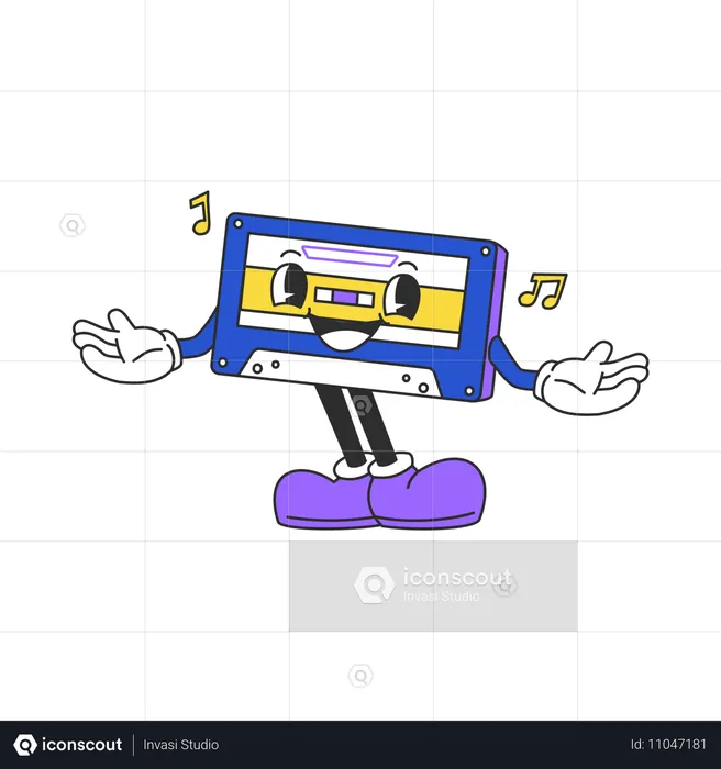 Retro Cassette Tape  Illustration