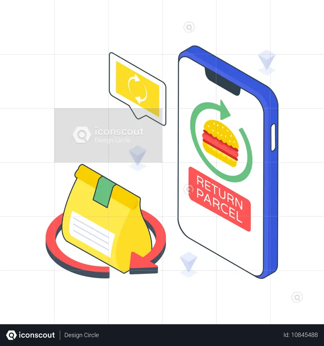 Return Food Parcel  Illustration