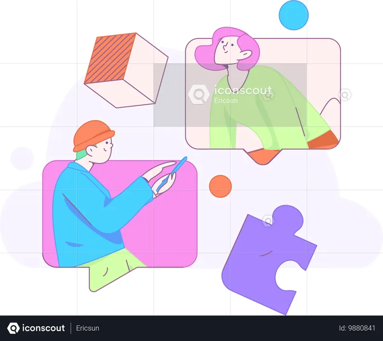 Reunião Digital  Ilustração