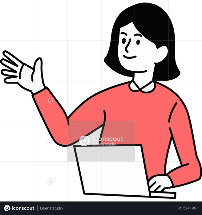Reunião on-line  Ilustração