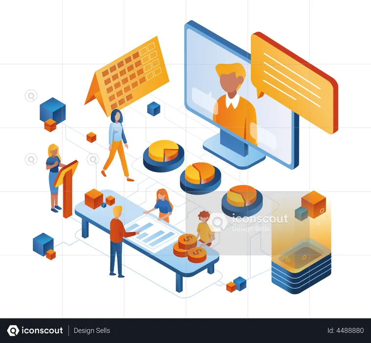 Réunion d'affaires  Illustration