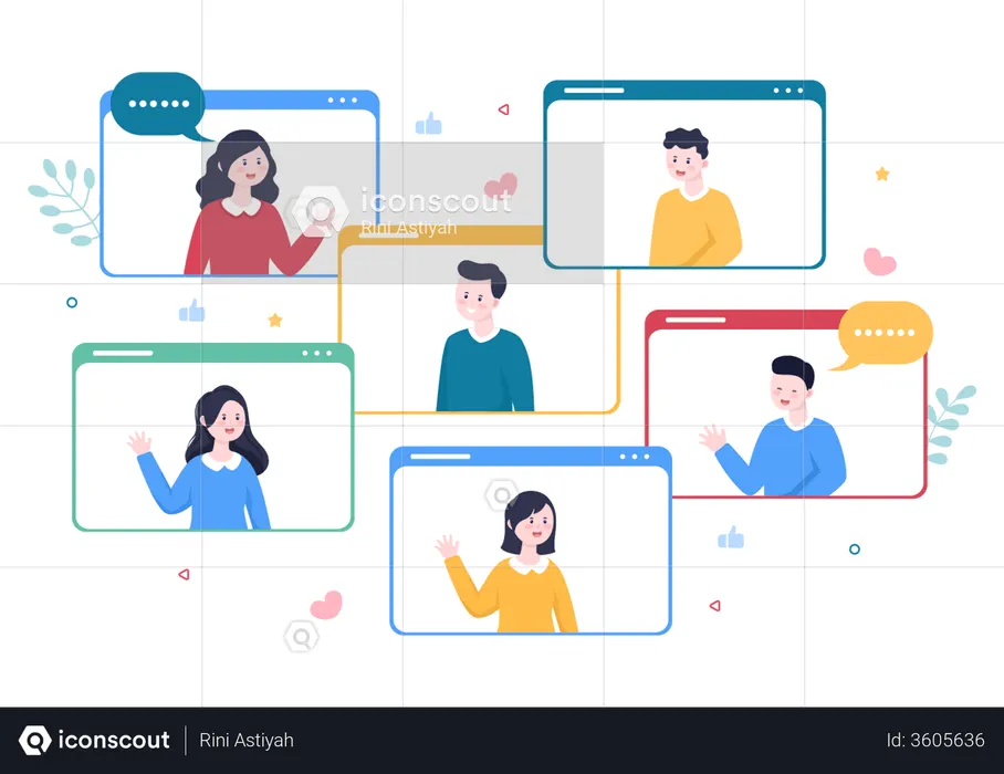Réunion des créateurs de contenu  Illustration