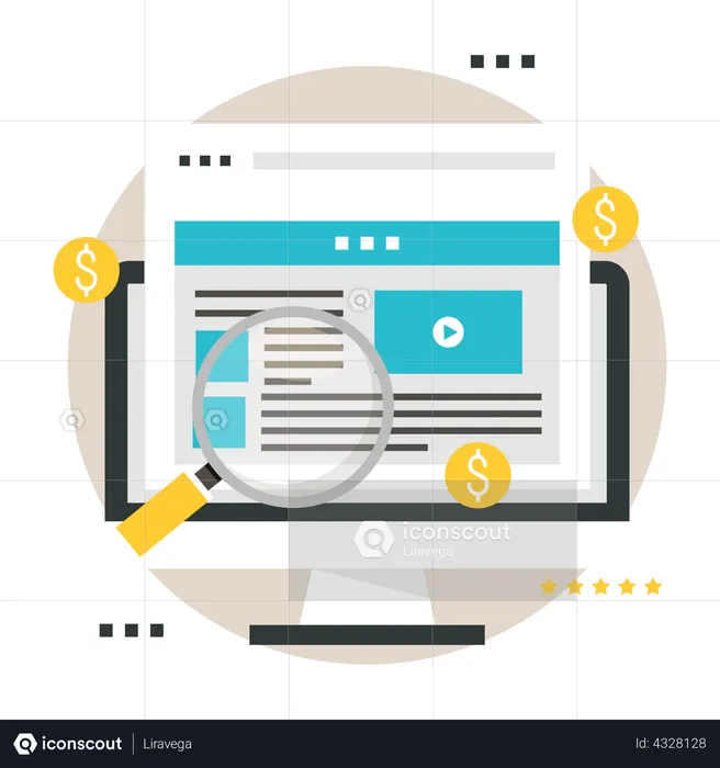 Revenue from online video ad  Illustration