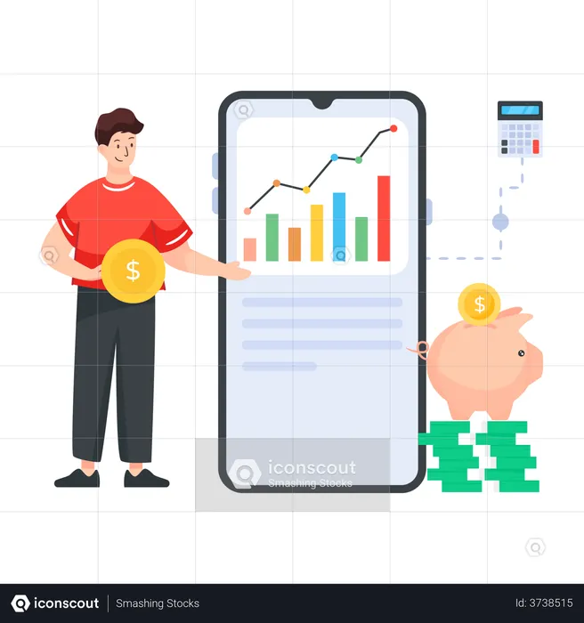 Revenue tracking application  Illustration