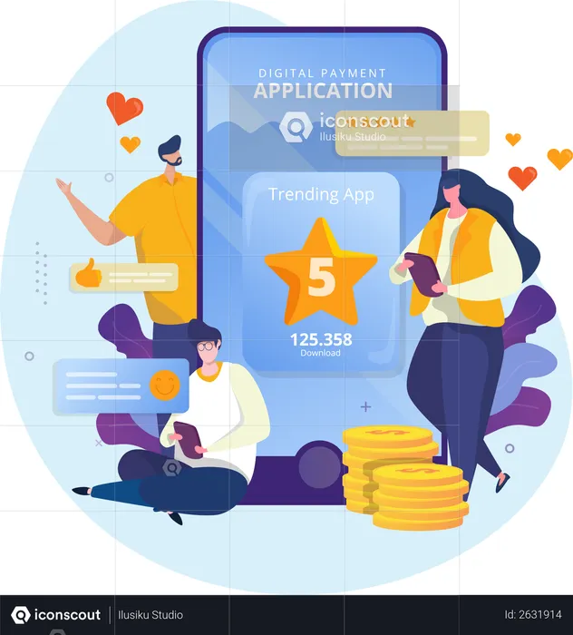 Review Application or Best User Feedback  Illustration