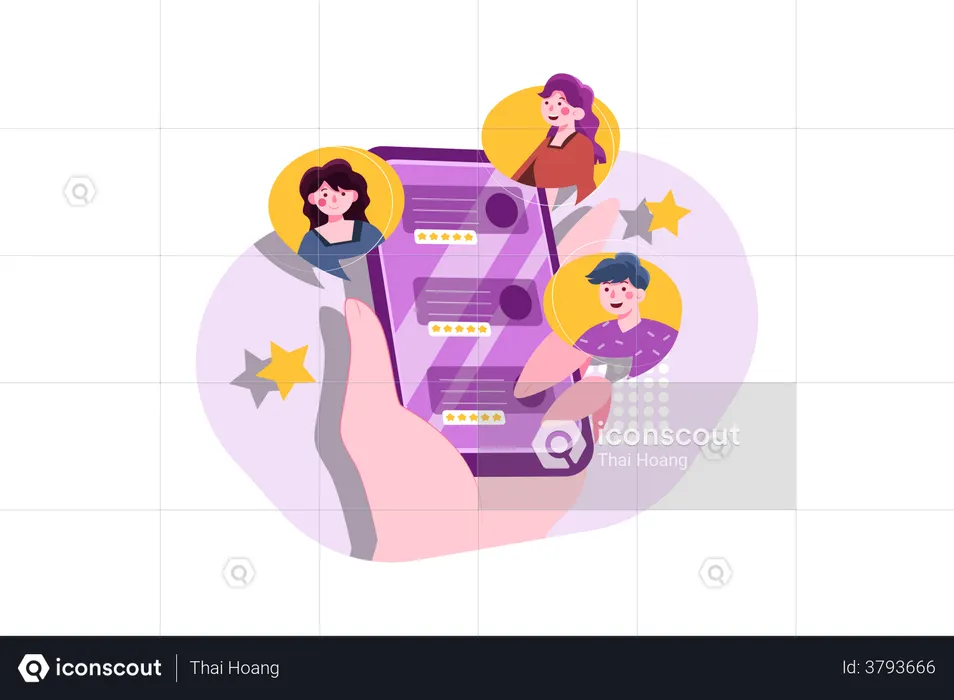 Revisión de clases en línea  Ilustración