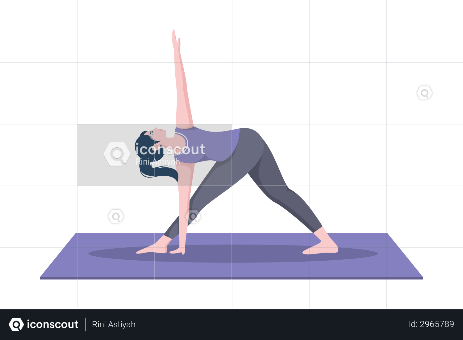 Man Doing Revolved Triangle Yoga Pose. Parivrtta Trikonasana Stock Vector -  Illustration of healthy, crescent: 252413600