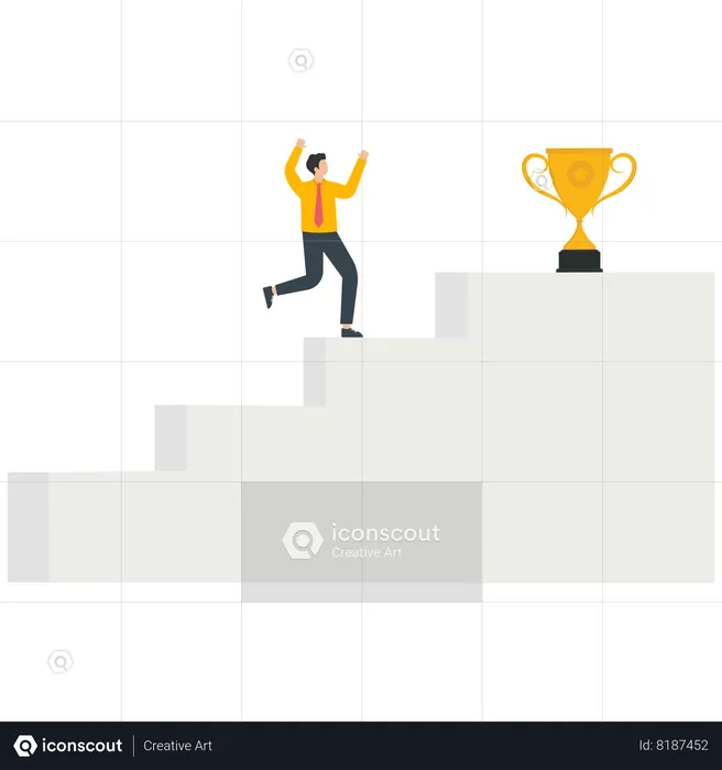 Reward motivate employee to improve and succeed  Illustration