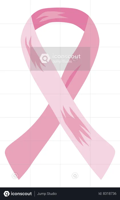 Ribbon for breast cancer awareness  Illustration