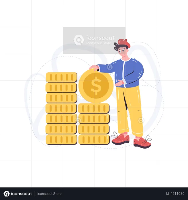 Rich business investor  Illustration