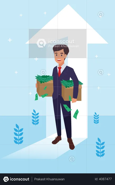 Rich Businessman  Illustration