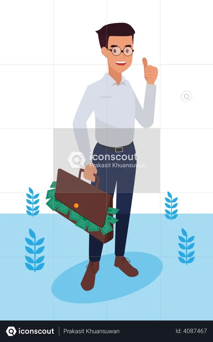 Rich Businessman  Illustration