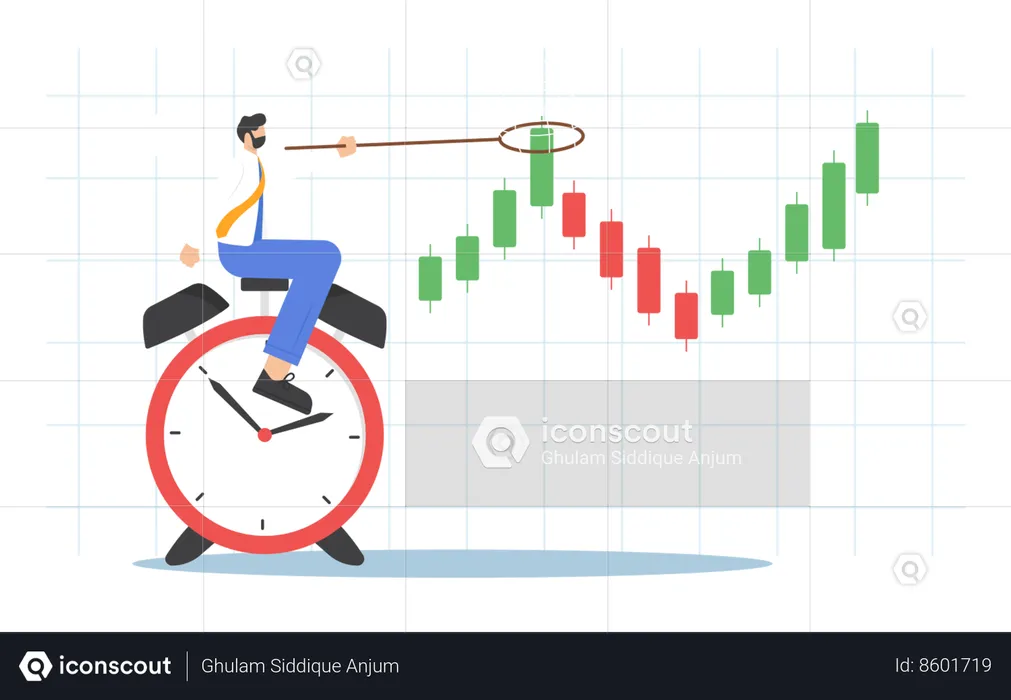Right time to buy stock  Illustration