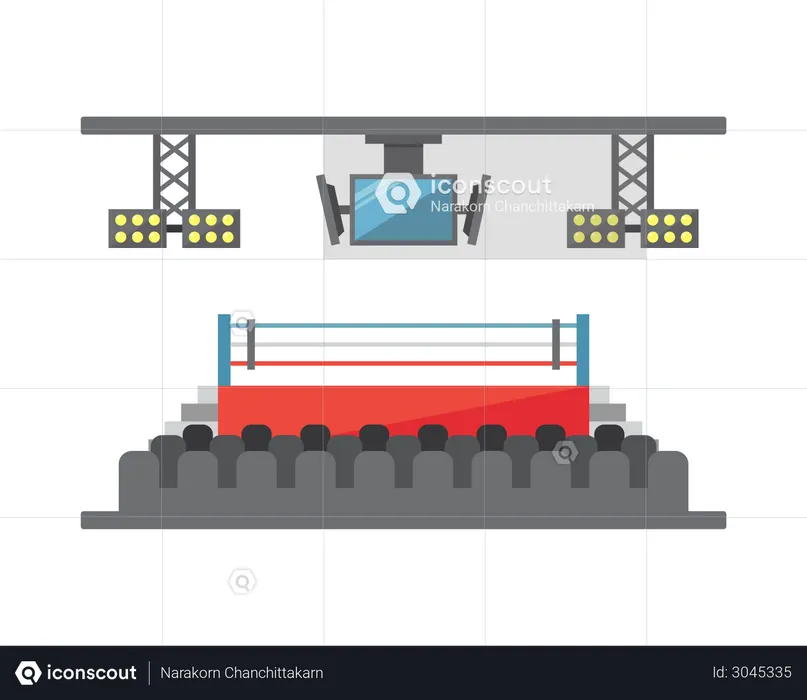 Ring de boxeo  Ilustración