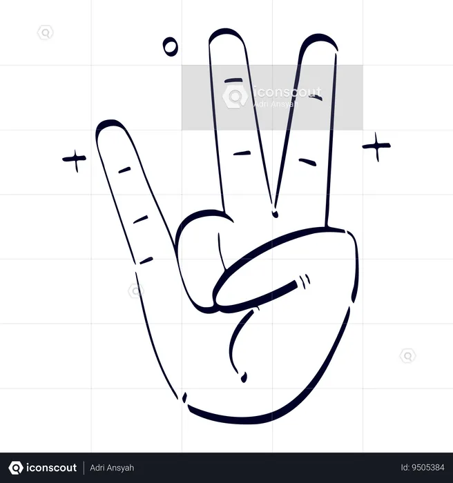 Ring Finger Hand Gesture  Illustration