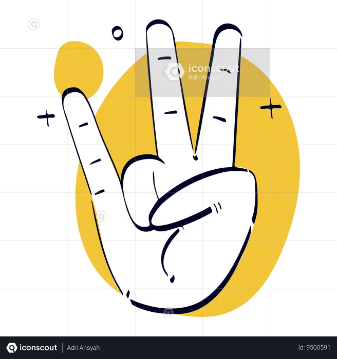 Ring Finger Hand Gesture  Illustration