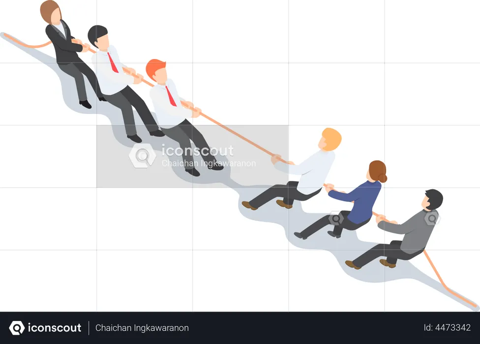 Rivalidade empresarial  Ilustração