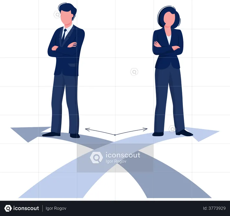 Rivalry in business  Illustration