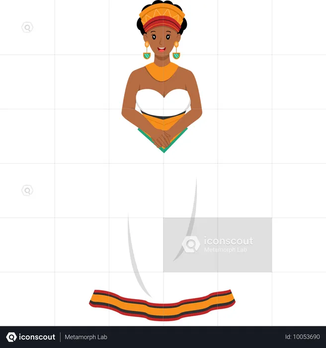 Robe de mariée africaine  Illustration