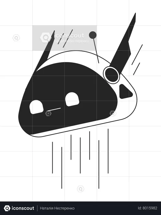 Robot android head  Illustration