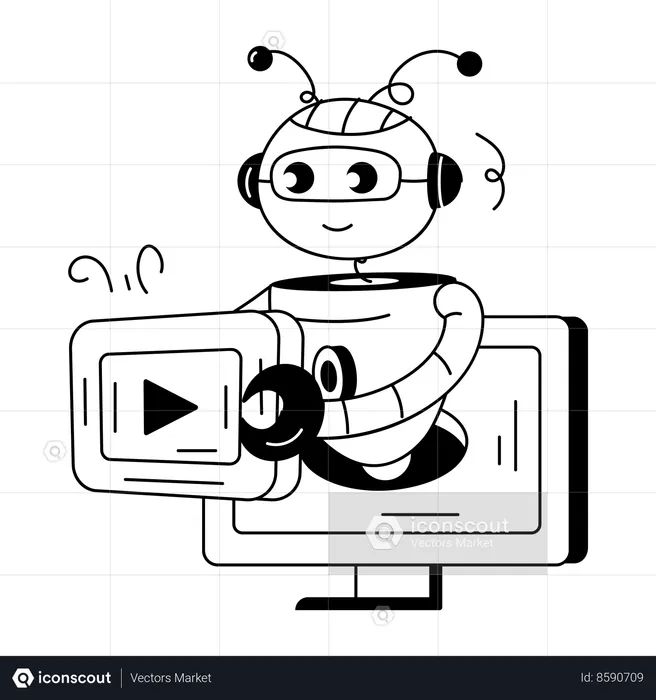 Robot Assistant  Illustration