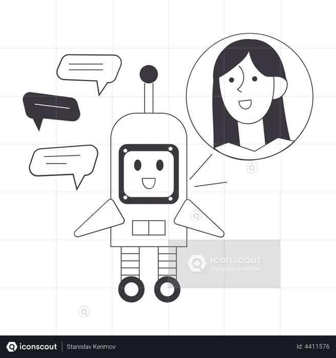 Robot assistant  Illustration