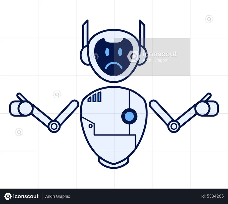 Robot au geste confus  Illustration