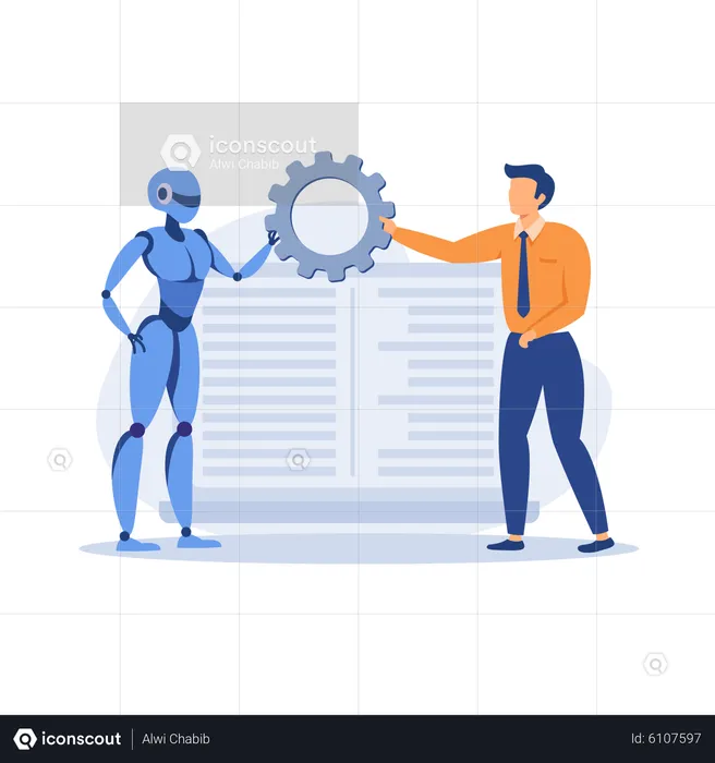 Robot automatization  Illustration