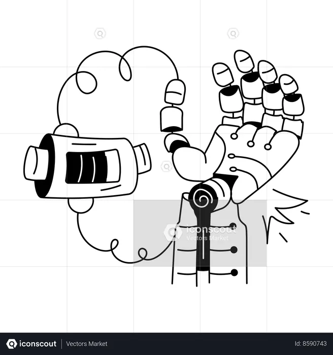 Robot Battery  Illustration