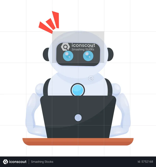 Robot Employee  Illustration