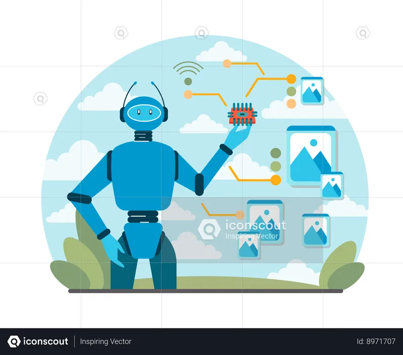 Robot holding circuit  Illustration