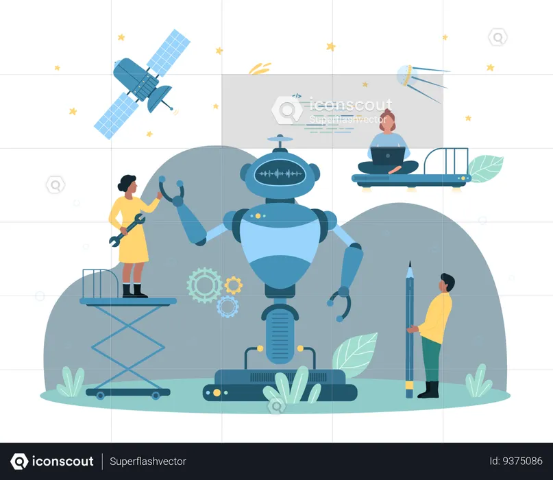 Robot making technology  Illustration