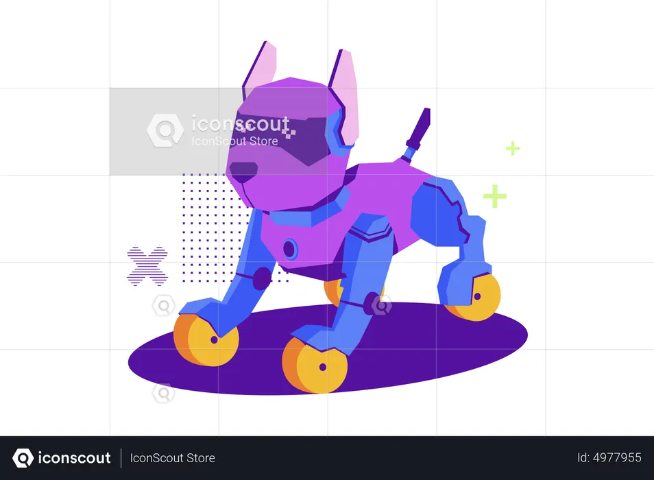Robot Pet Dog  Illustration