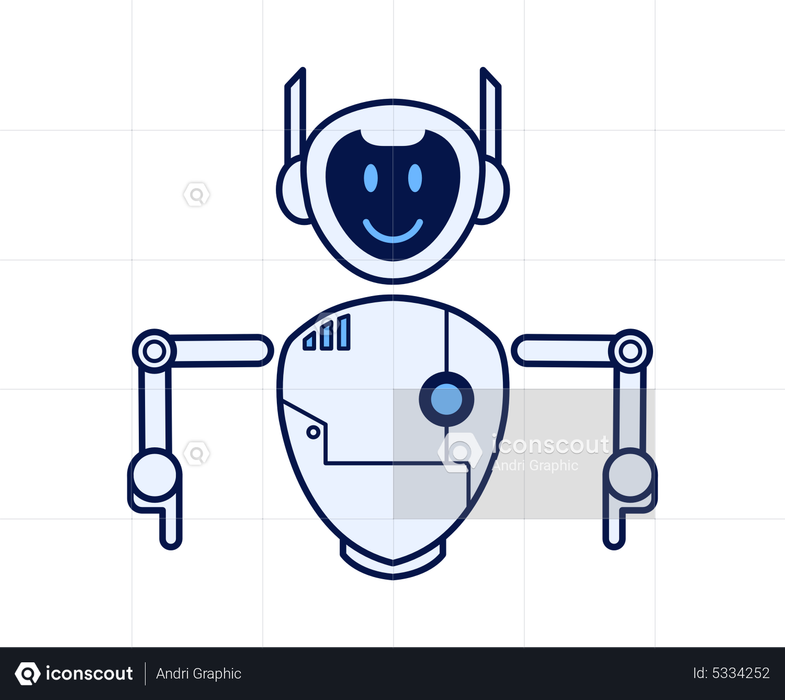 Best Premium Robot pointing down Illustration download in PNG & Vector ...