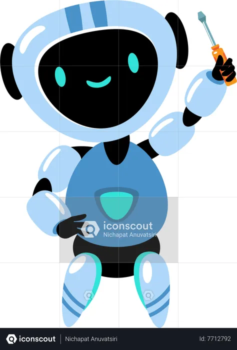 Robot repair service  Illustration