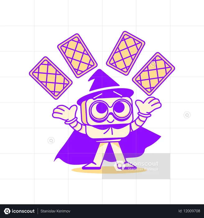 Robot showing file trick  Illustration