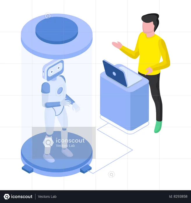 Roboterwartung  Illustration
