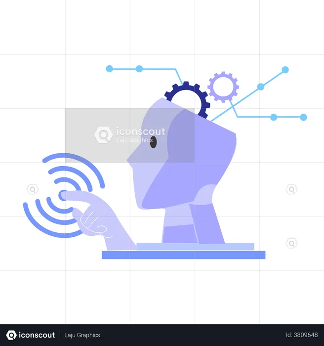 Robotic brain development  Illustration