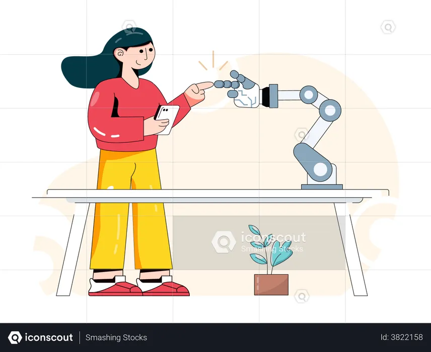 Robotic interaction  Illustration